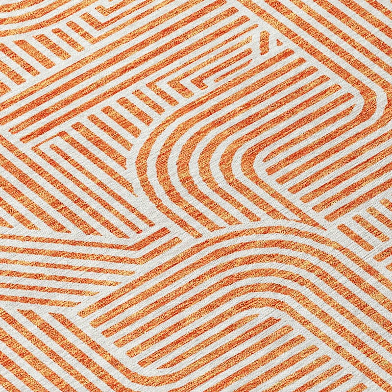 Machine Washable Indoor/ Outdoor Chantille Contemporary Geo Rug