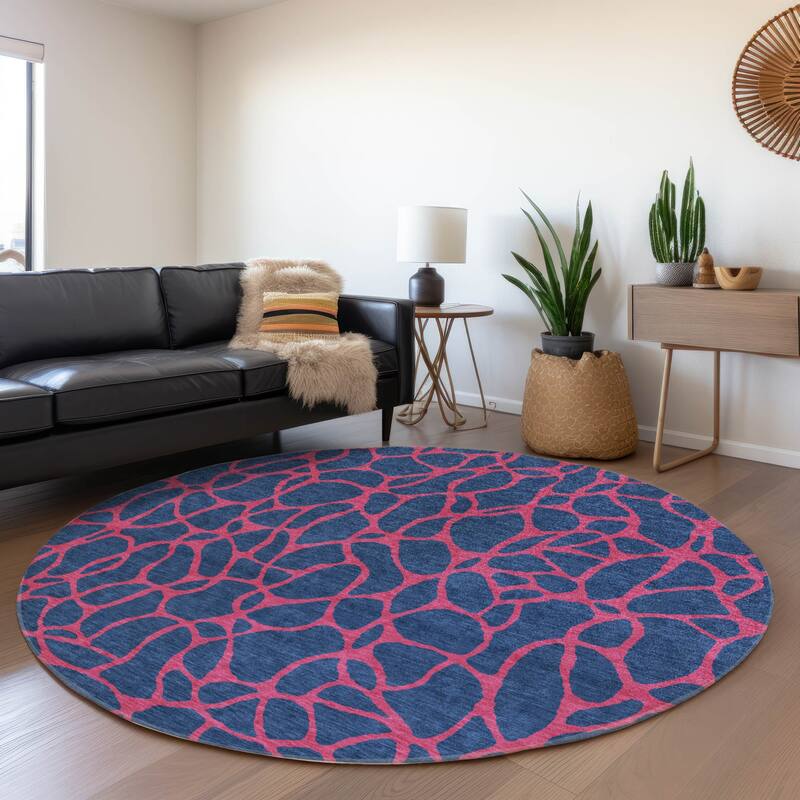 Machine Washable Indoor/ Outdoor Contemporary Chantille Rug