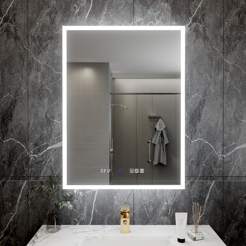 MEDUNJESS 24'' x 32'' Frameless Bathroom Cabinet with Defogging - 24x32R