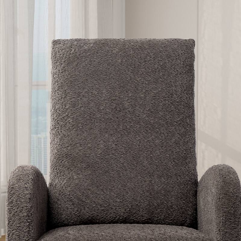 Modern Boucle Accent Rocking Chair, Set of 1