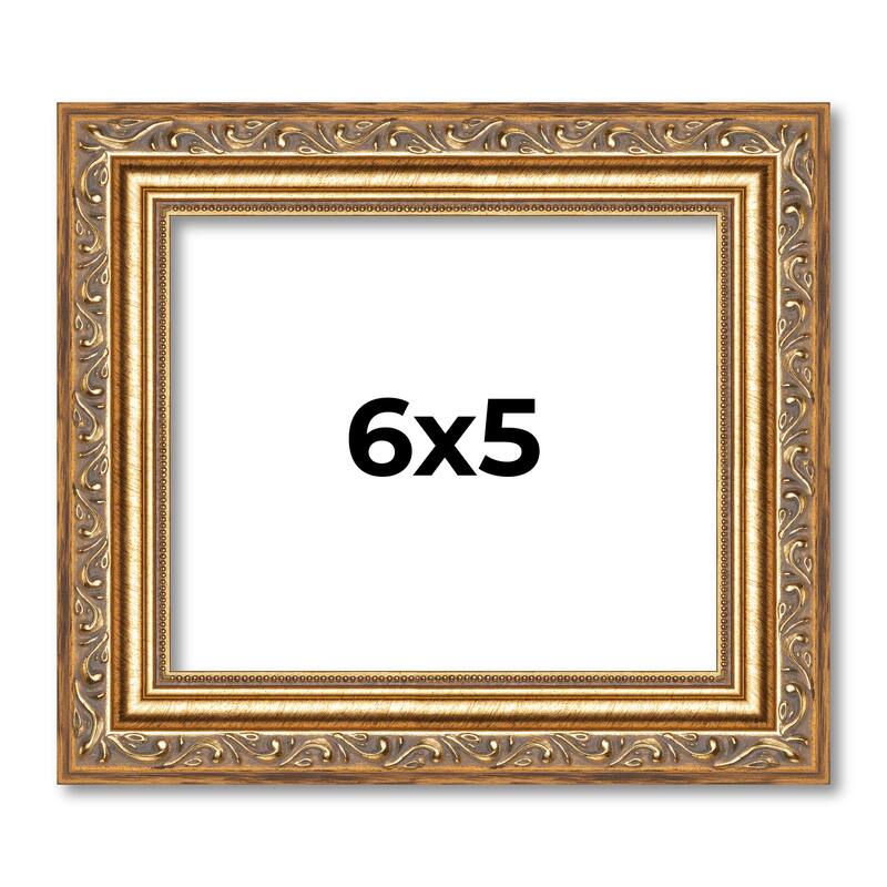 6x5 Frame Red Solid Wood Picture Frame Width 1.75 Inches | Interior Frame Depth 1 13/16 Inches