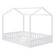 preview thumbnail 34 of 36, Twin House Bed with Fence and Detachable Shelving