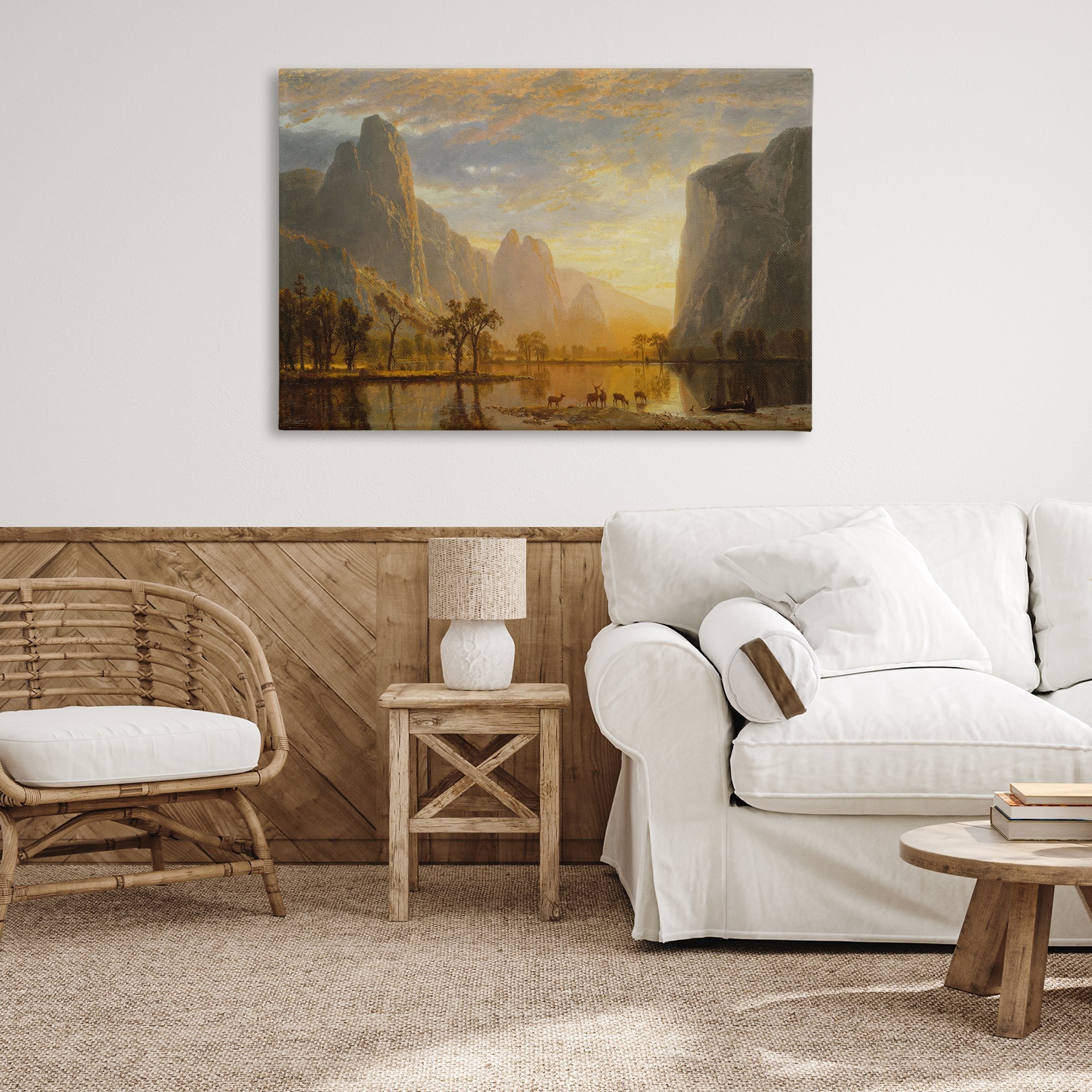Stupell Classic Bierstadt Yosemite Landscape Canvas Wall Art