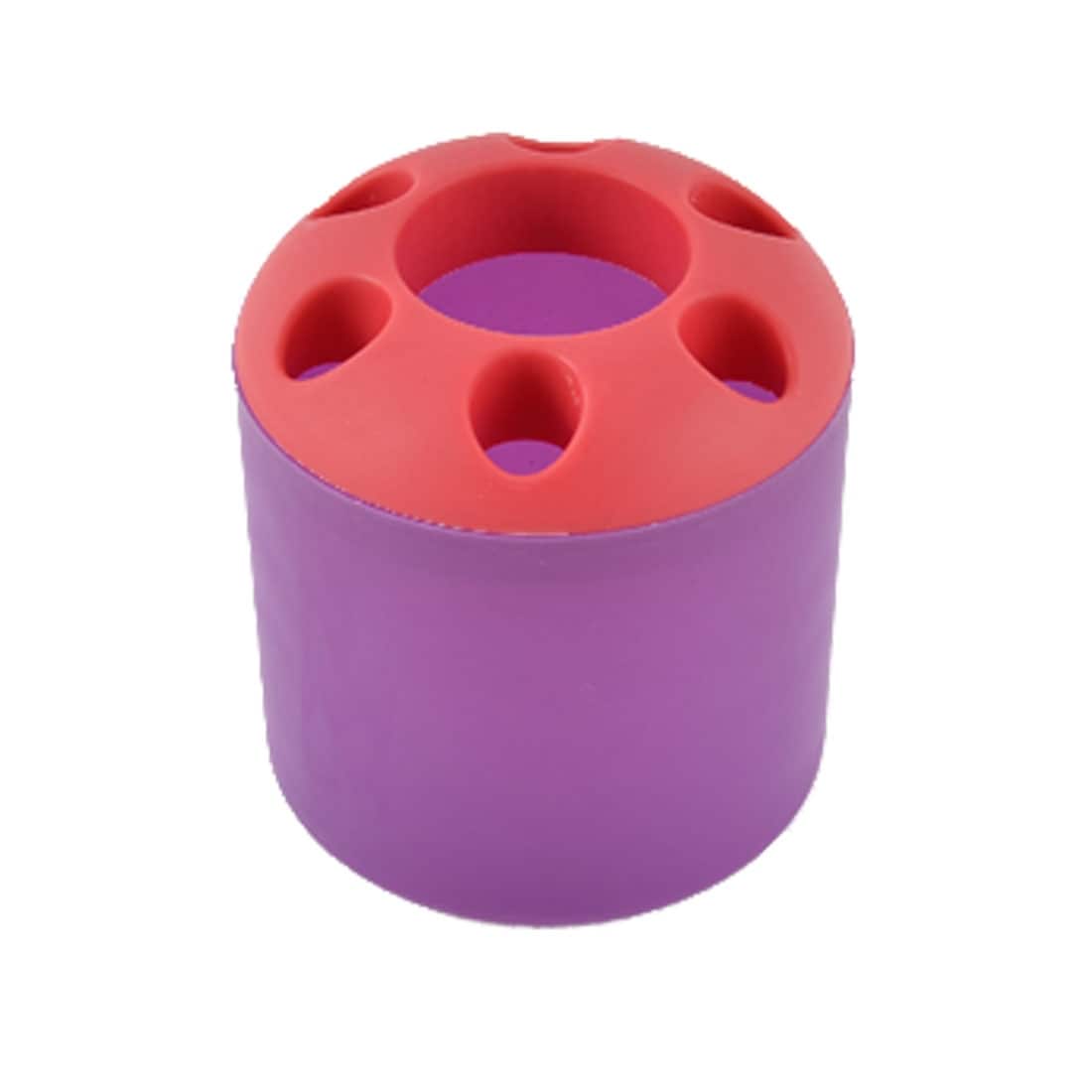 Desktop Toothbrush Toothpaste Plastic Container Organizer Holder Cup -  Purple,Red - 3.5 x 4( D*H) - Bed Bath & Beyond - 32886639