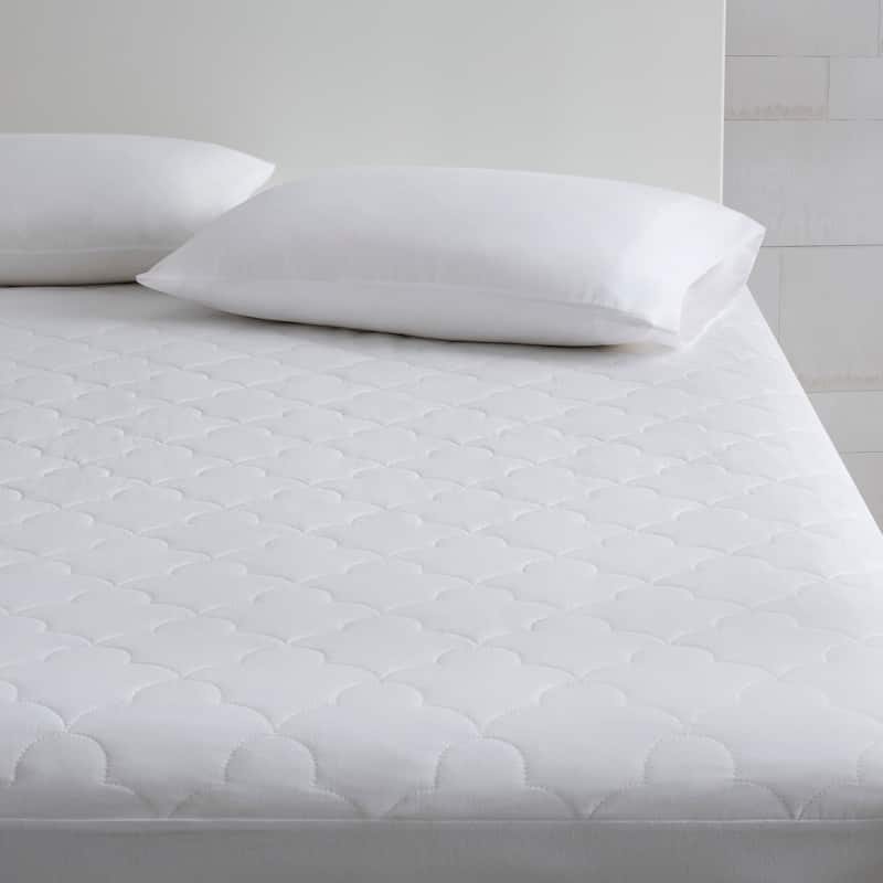 Madison Park All Natural Cotton Percale Quilted Mattress Pad