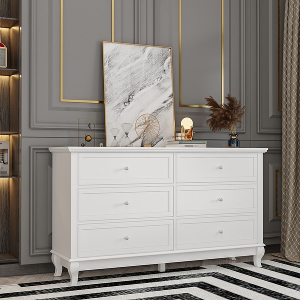 Lacquer Dresser for Bedroom with Deep Drawers Wooden 6 Drawers Chest On Sale Bed Bath Beyond 37835167