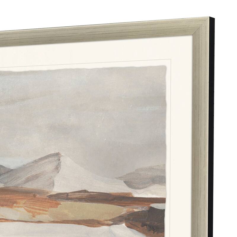 Dusky Mountain S/2 Framed Art Giclee Under Glass - Grey