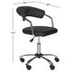 preview thumbnail 3 of 4, SAFAVIEH Office Black Pier Desk Chair - 20.7" x 20.9" x 27"