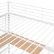 preview thumbnail 10 of 20, Industrial Modern Full Metal Loft Bed with Desk and Metal Grid, Space-saving, Sturdy Construction & Safety Guaranteed, White