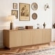 preview thumbnail 64 of 71, Wave Textured Modern Sideboard Cabinet