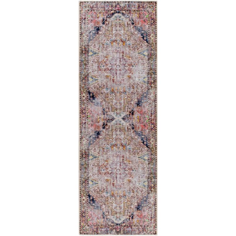 Livabliss Arie Traditional Medallion Machine Washable Area Rug