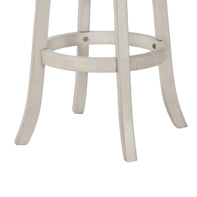 Curved X Shaped Back Swivel Barstool with Fabric Padded Seating - 43 H x 19 W x 18 L Inches