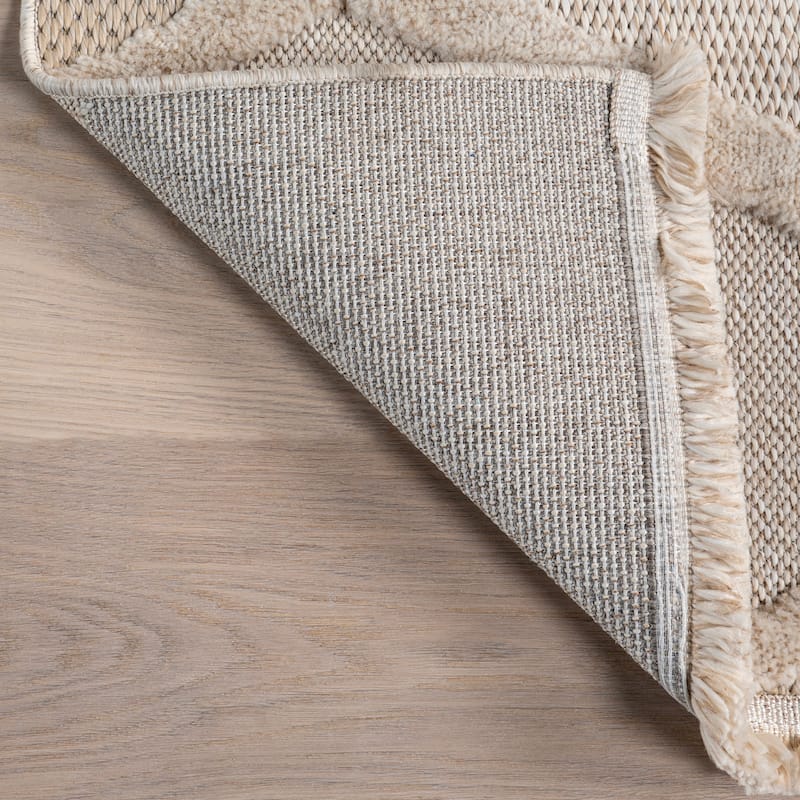 Nuloom Ginevra Modern Lattice Fringe Area Rug