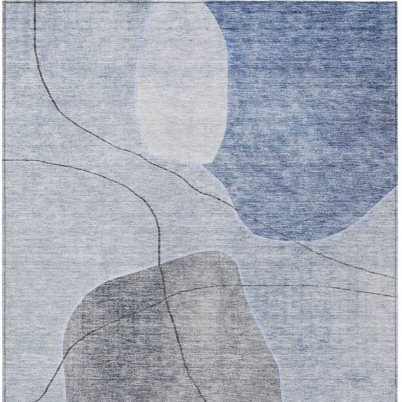 HomeRoots Abstract Transitional Rectangle Outdoor Rug