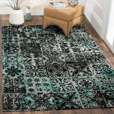 SAFAVIEH Classic Vintage Boho Roosa Distressed Oriental Cotton Rug