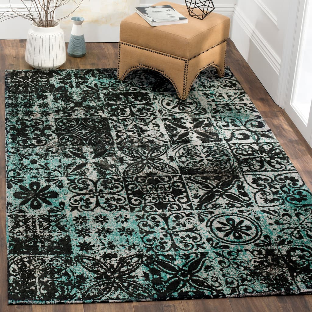 SAFAVIEH Classic Vintage Boho Roosa Distressed Oriental Cotton Rug