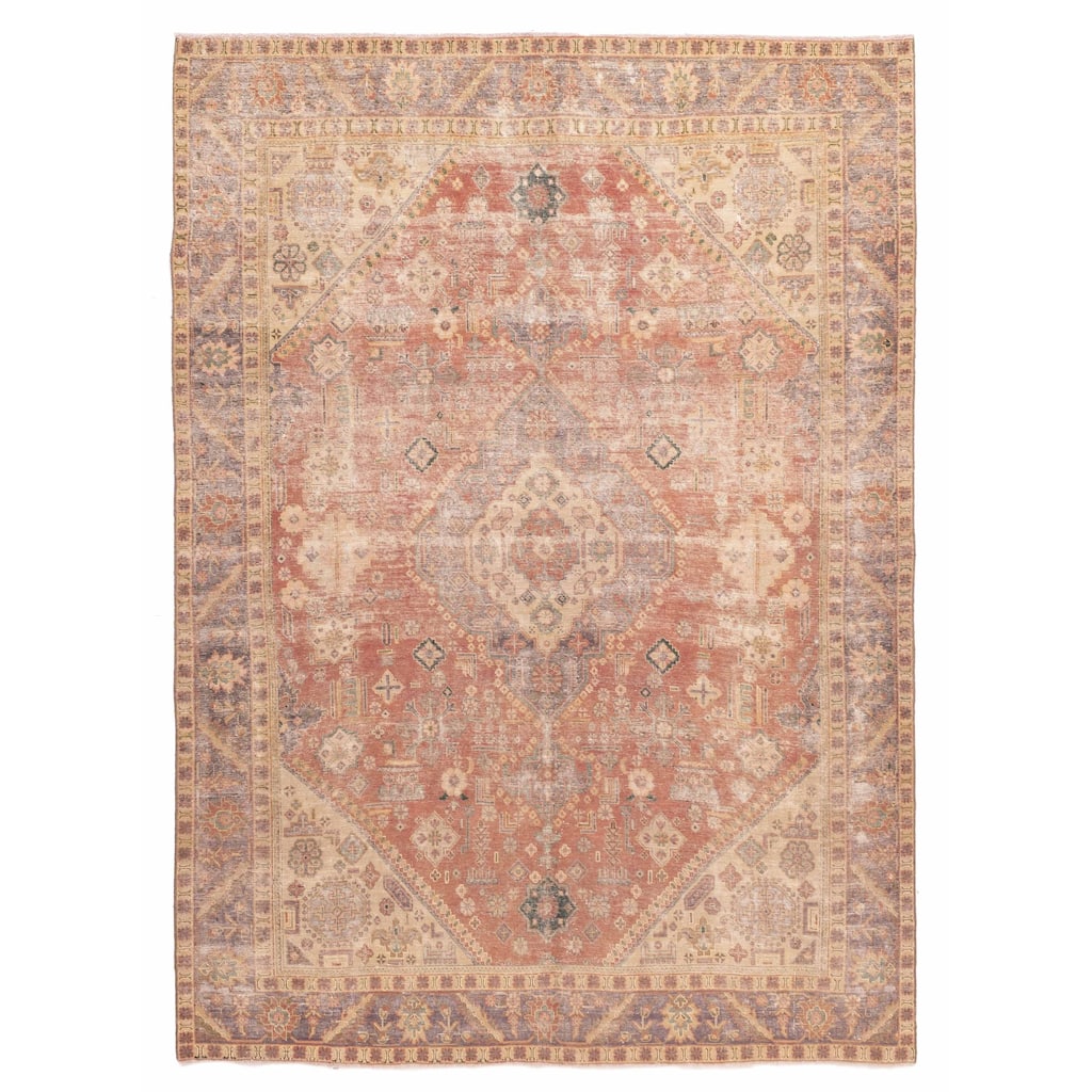 ECARPETGALLERY Hand-knotted Antalya Vintage Dark Copper Wool Rug - 9'2 x 12'8