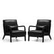 preview thumbnail 72 of 119, Glitzhome Set of 2 30.75"H Mid-Century Modern PU Leather Accent Chairs - 25.75"W x 33.75"D x 30.75"H