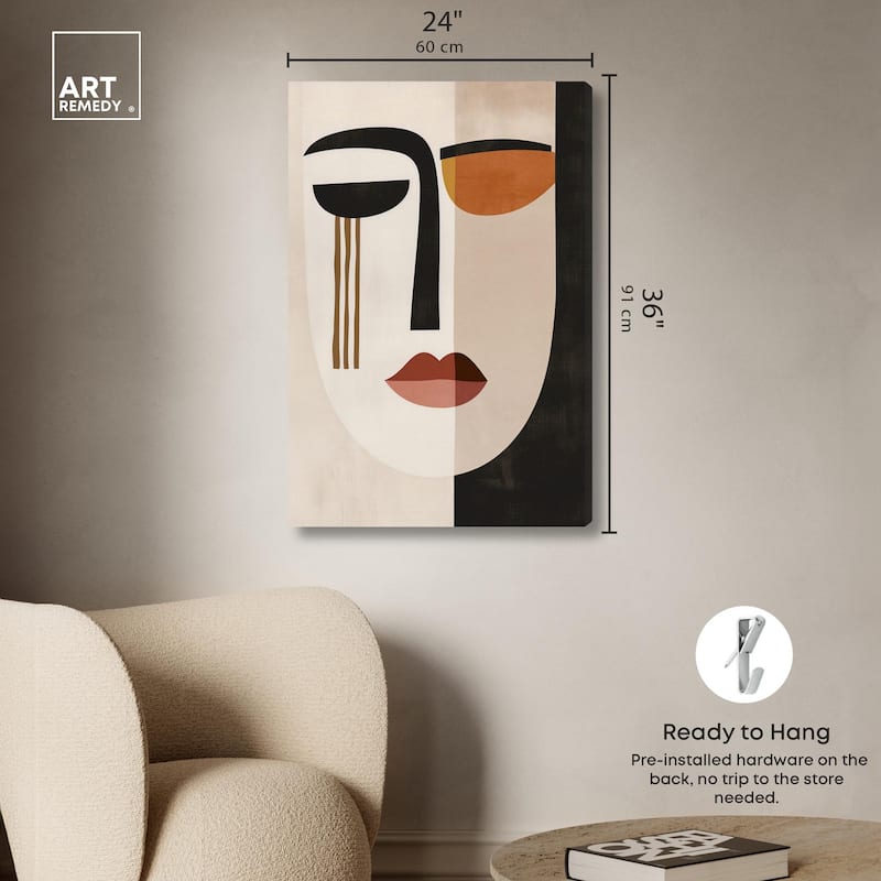 Face Moderne III Canvas by Art Remedy, Gallery Wrapped