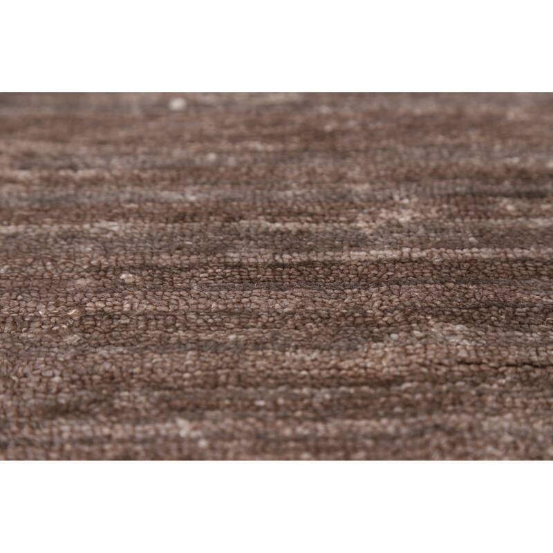 Brown Gabbeh Oriental Area Rug Handmade Silk Carpet - 8'10" x 11'9"