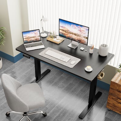 Standing Desk Adjustable Height, Electric Sit Stand up Desk for Home Office, Modern Rising Work Table for Computer,Workstation