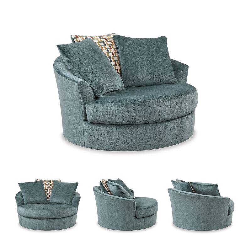 Signature Design by Ashley Laylabrook Oversized Swivel Accent Chair - 56" W x 55" D x 35" H