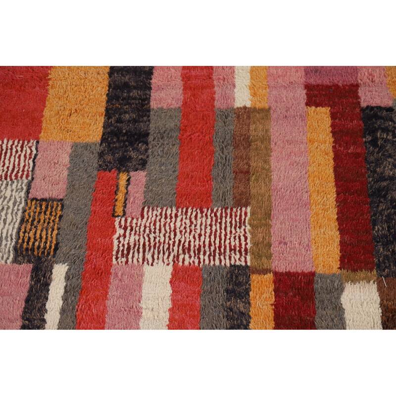 All-Over Plush Moroccan Oriental Area Rug Hand-Knotted Wool Carpet - 8'1" x 10'1"