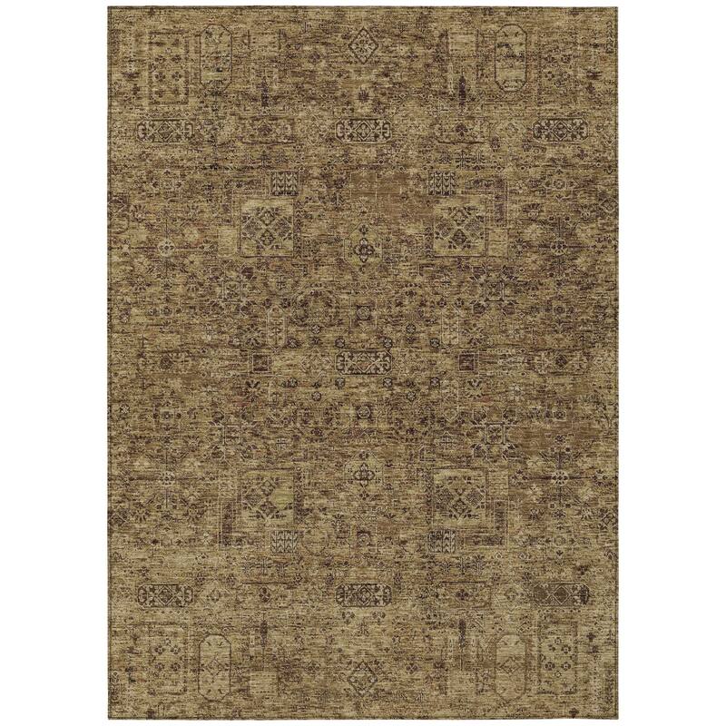HomeRoots Floral Transitional Rectangle Outdoor Rug