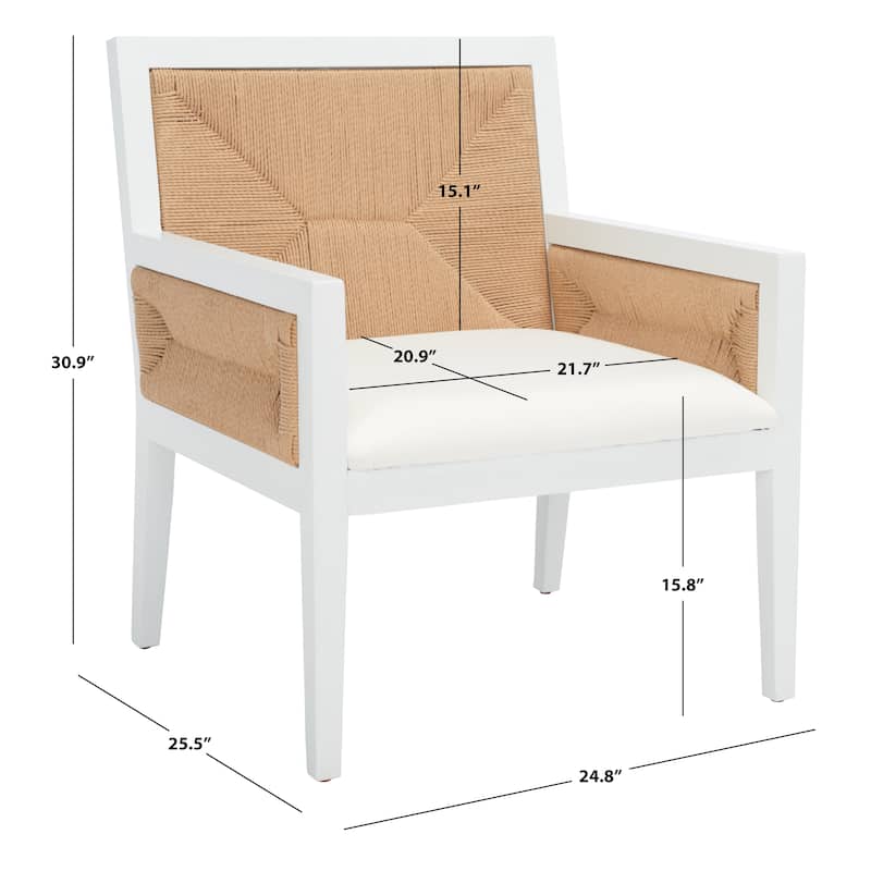 SAFAVIEH Couture Emilio Woven Accent Chair - 25 in. W x 26 in. D x 31 in. H