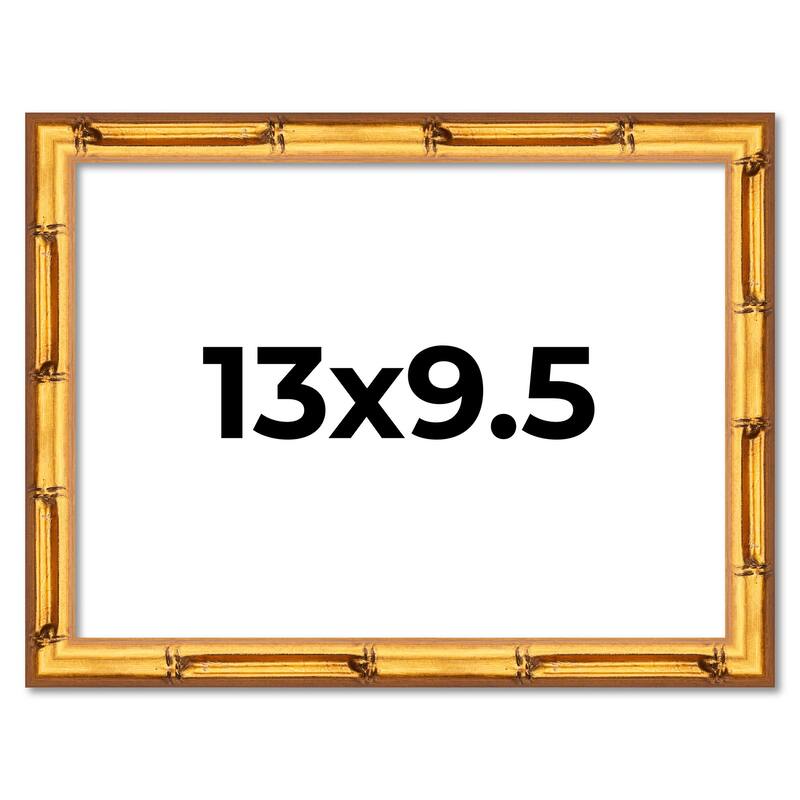Frame Gold Bamboo Picture Frame Modern Photo Frame Includes UV Acrylic Shatter Guard Front Acid Free Foam Backing Board