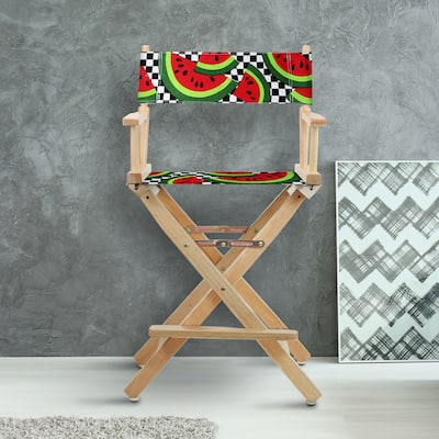 24" Director's Chair Natural Frame-Watermelon Slices - 23"W x 19"D x 39.5"H