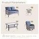 preview thumbnail 33 of 38, HOOOWOOO 5-piece Grey Wicker Chat Set Patio Conversation Set with Swivel Chairs