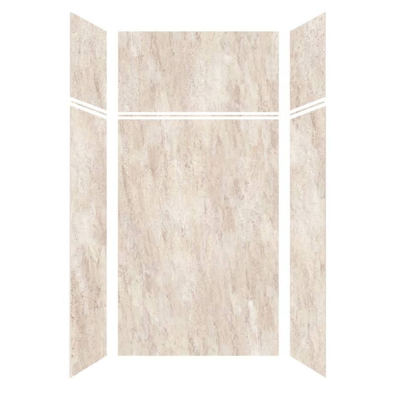 Transolid LWKX48367224 Lusso 96" H x 48" W x 36" D Three Wall Alcove