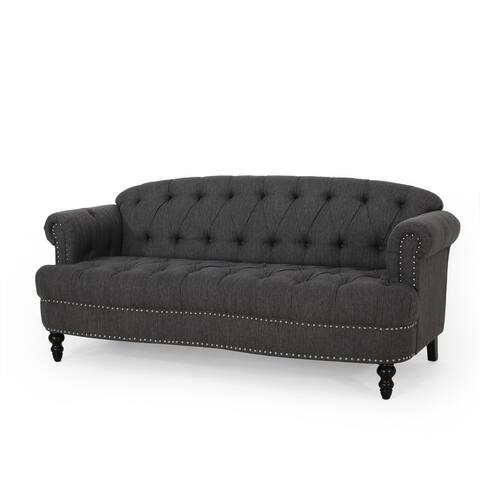 Chouteau Deep Tufted Sofa with Nailhead Trim by Christopher Knight Home