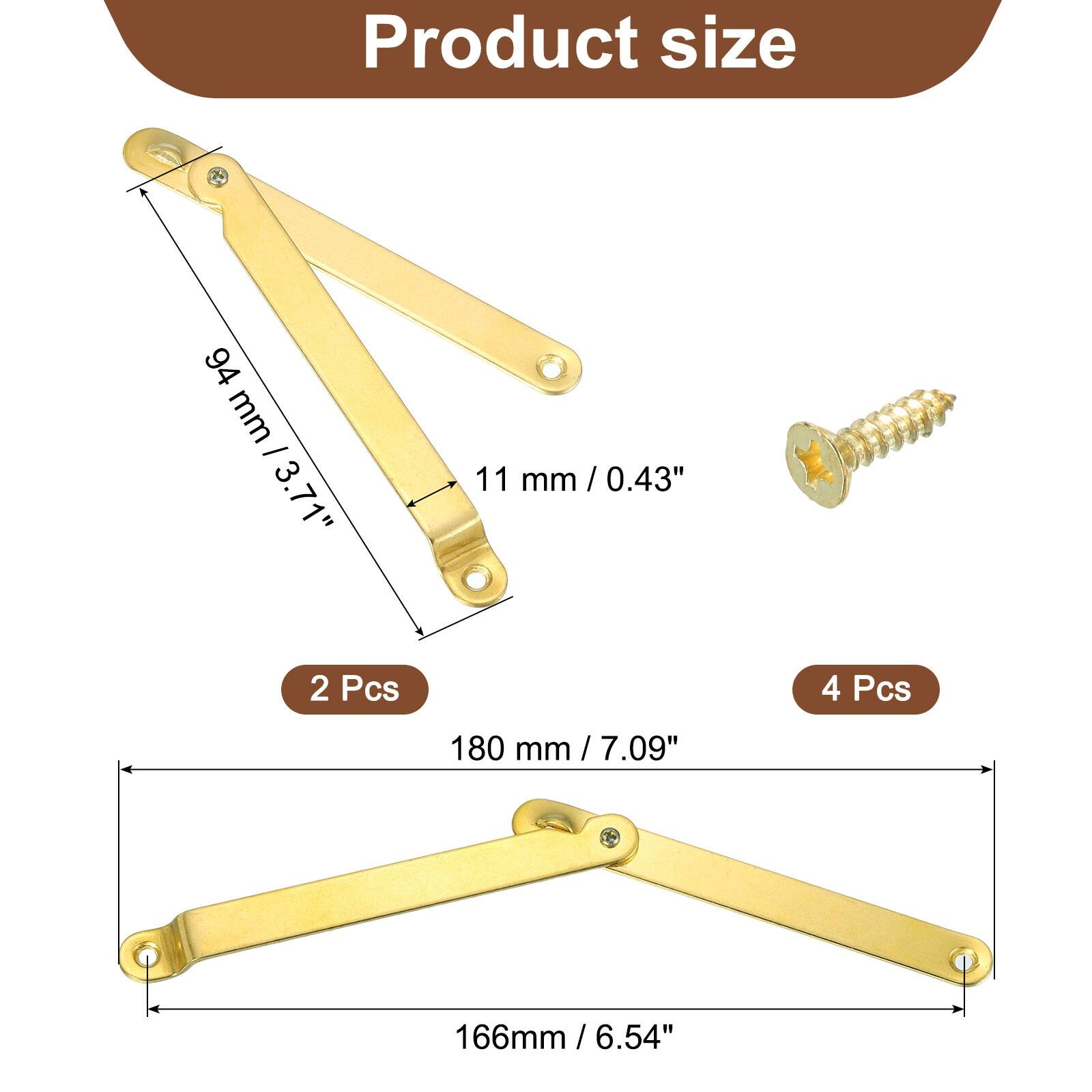 Folding Lid Support Hinges, Right Side Lift Up Stay Hinge - Copper