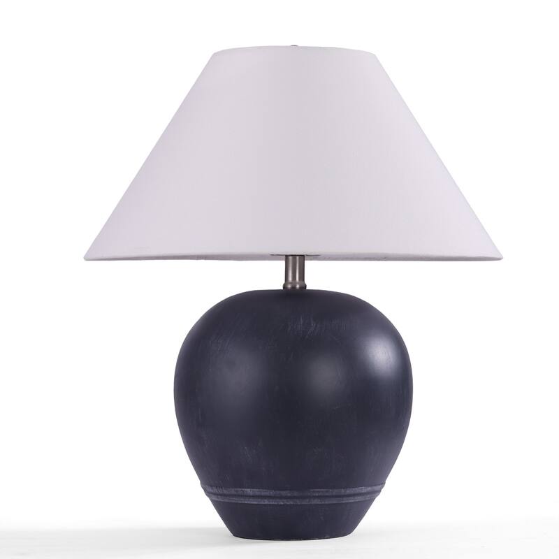 Modern Ceramic Table Lamp with Cone Linen Shade