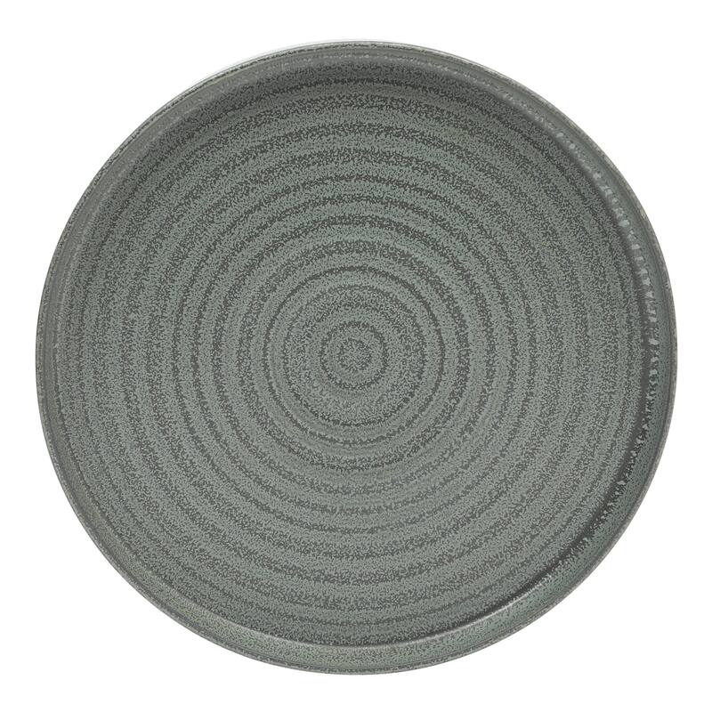 Gibson Elite Echo Bay 12 Piece Porcelain Reactive Glaze (Service for 4) Ceramic Plates and Bowls Dinnerware Set