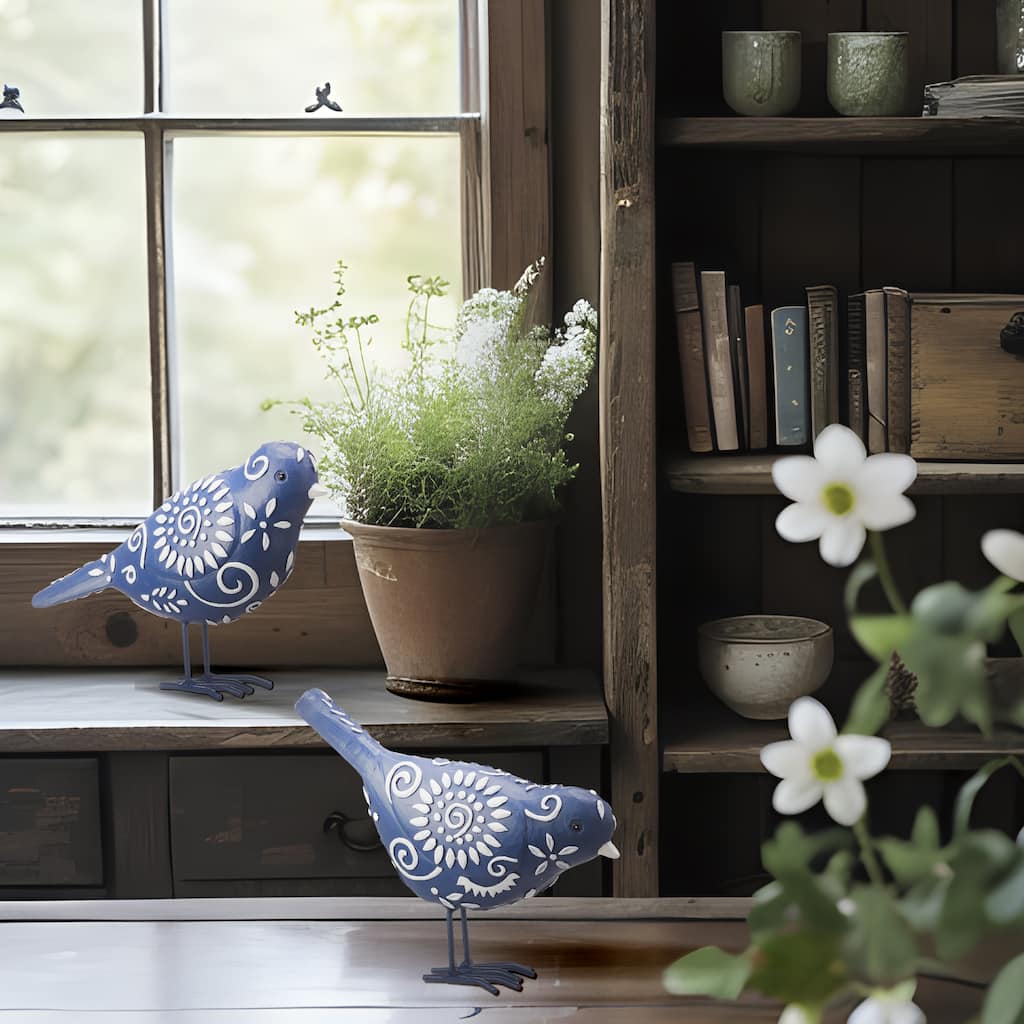 Blooms Bird 8.5" Set of 2 - 8.5