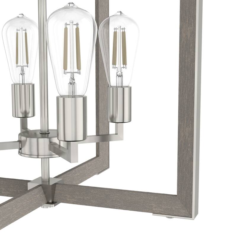 Woodburn Modern Farmhouse Pendant - Foyer, Dining Room, Living Room - Contemporary, Caged, Candle, Transitional, Rustic