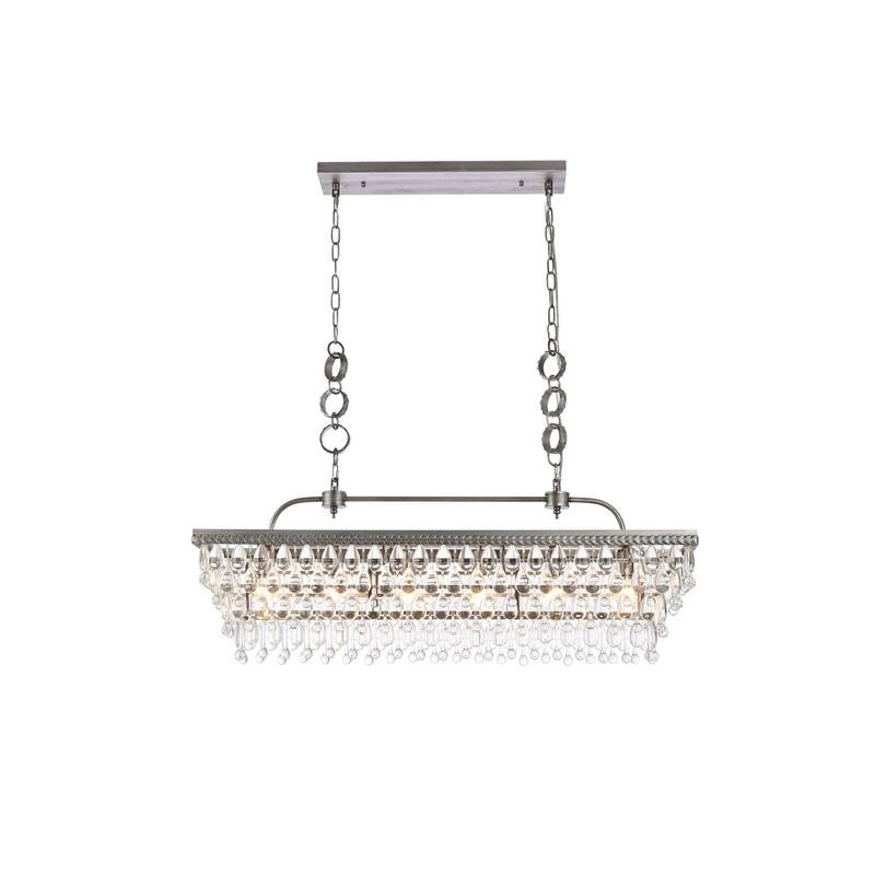 Nasir 40 inch Rectangle Pendant - Antique Silver