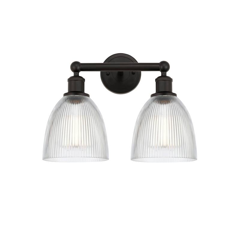 Innovations Lighting 616-2W-12-15 Castile Vanity Castile 2 Light 15" - Oil Rubbed Bronze / Clear