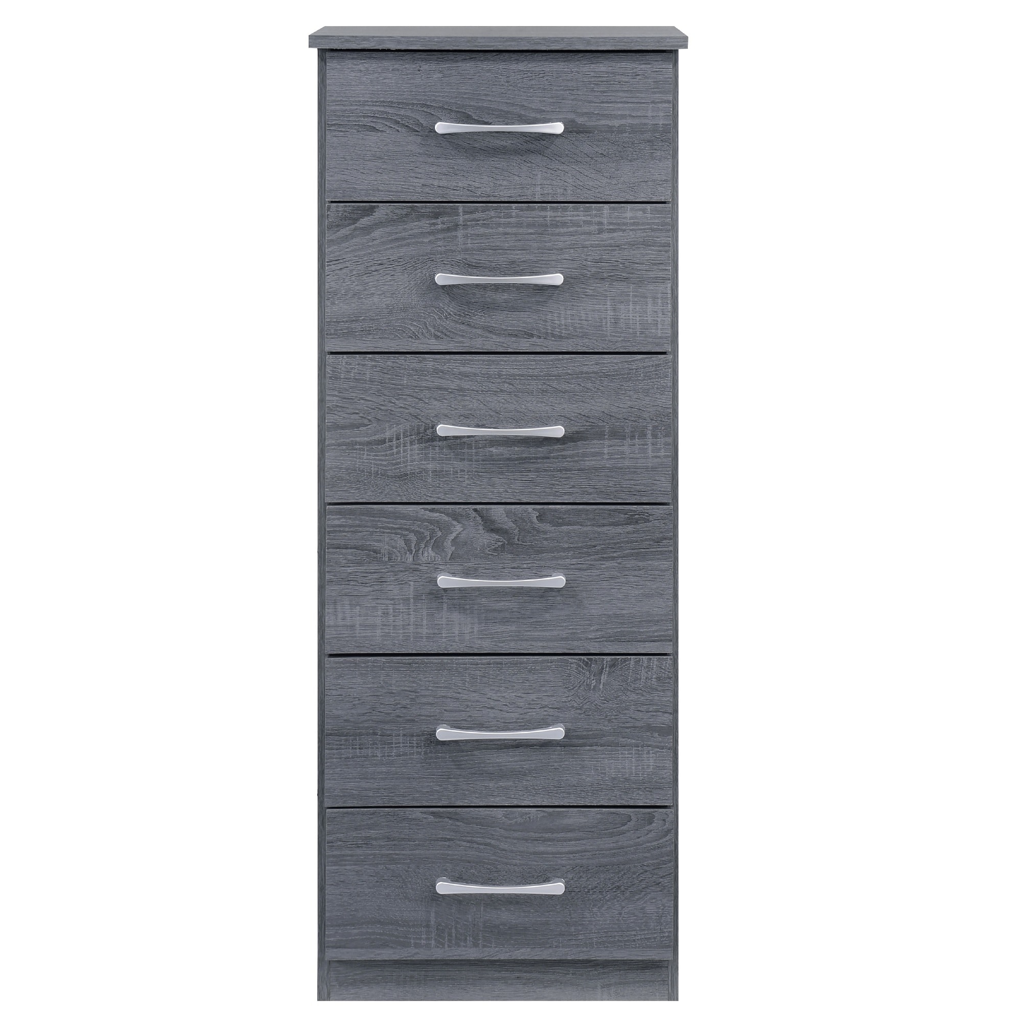 6-Drawer Wooden Bedroom Chest - 48" - Gray