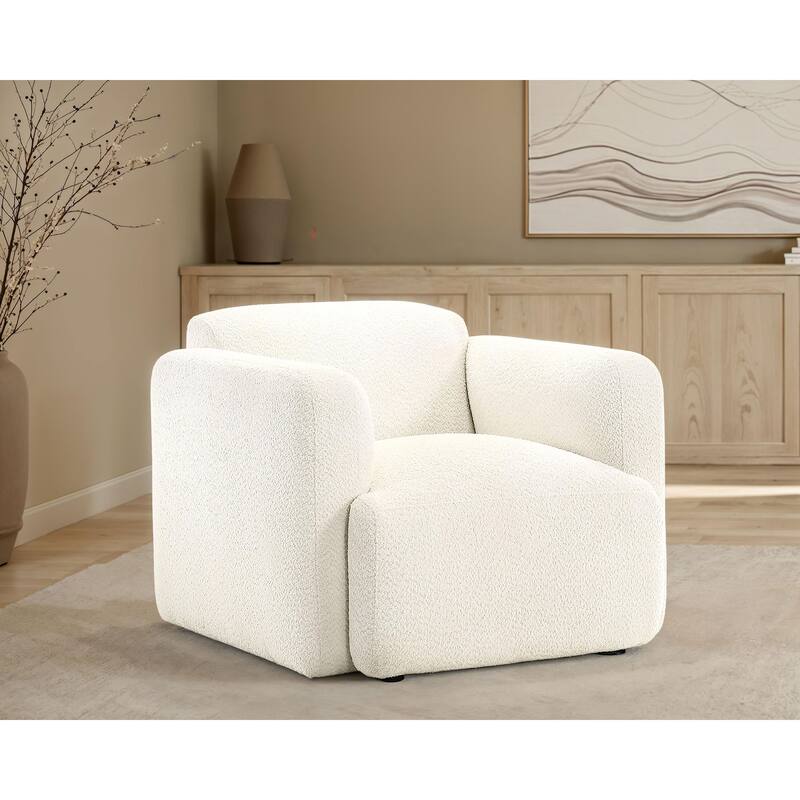 Dorset Fabric Upholstered Round Track Arm Accent Chair - 35.75" x 36.75" x 29.25"