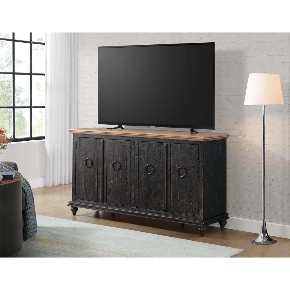 Garden District Solid Wood 65" TV Stand Console