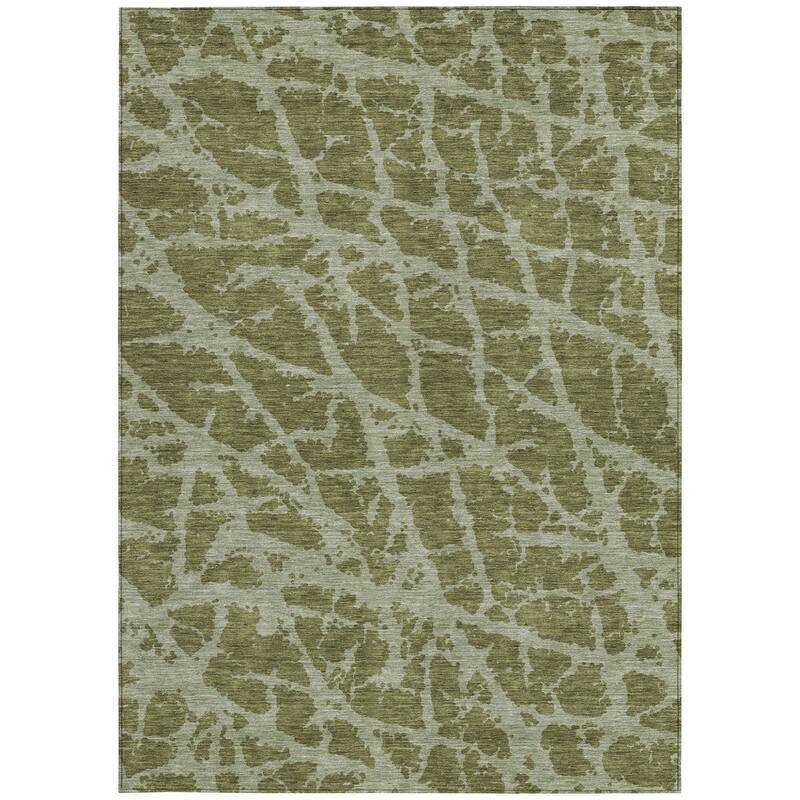 Allie Unique Abstract Weather Resistant Timeless Fusion Outdoor Rug