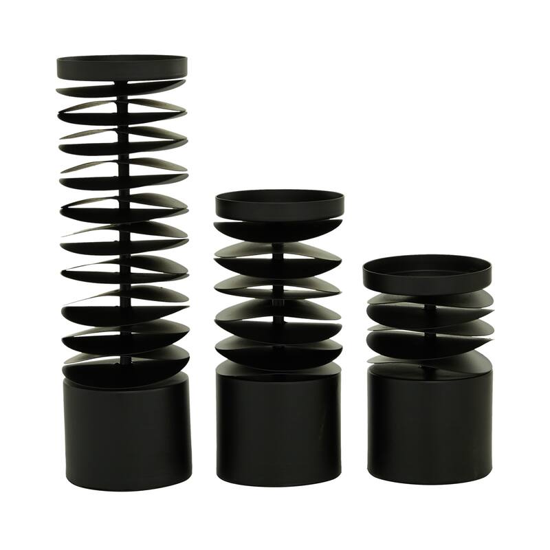 Black Metal Candle Holder (Set of 3)