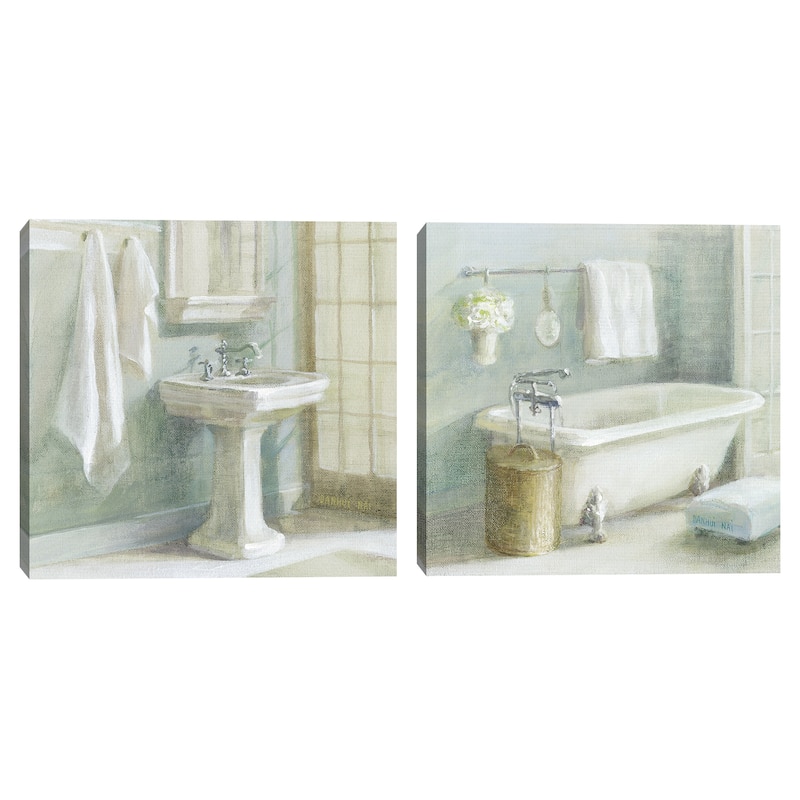 Refresh Bath I, Refreshing Bath II Brass by Danhui Nai Canvas Art Prints