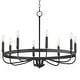 preview thumbnail 1 of 8, Maxim 14498 Frankie 8 Light 29" Wide Taper Candle Style Chandelier Black