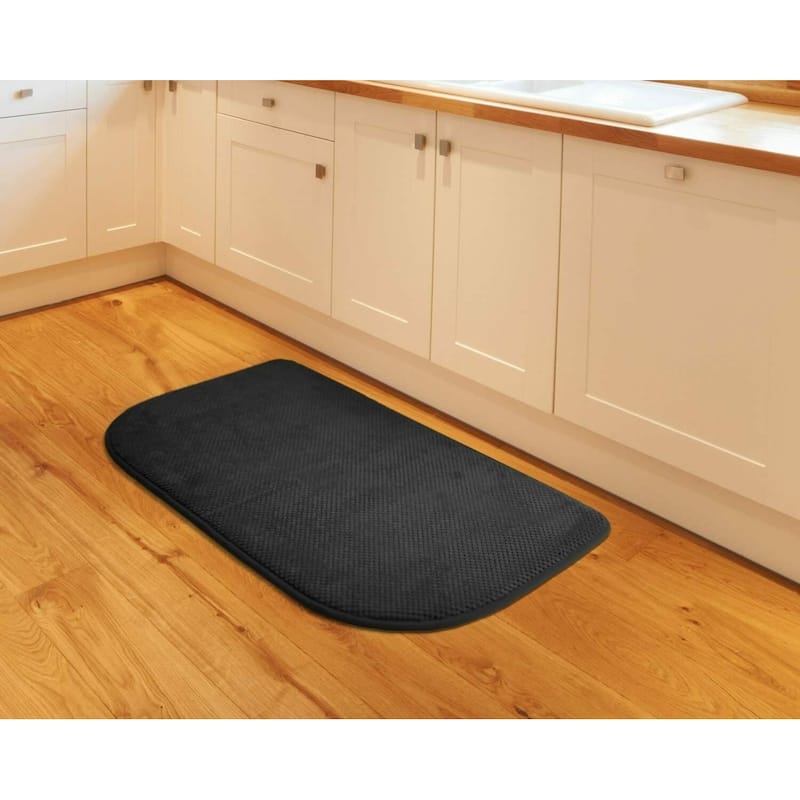 Soft Plush Memory Foam Kitchen Rug Mat - Non-Slip Backing - 18x30 Inch - 18"x30" Rectangle