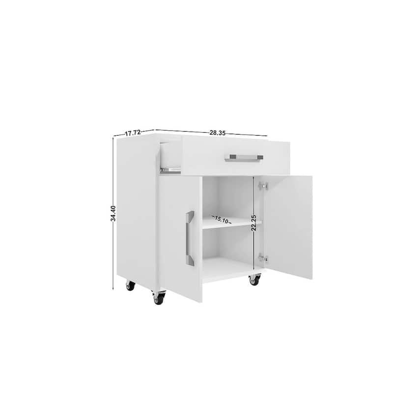 Manhattan Comfort Eiffel Mobile Garage Cabinet (Set of 2)
